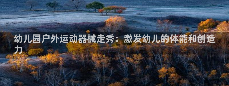 尊龙官网手：幼儿园户外运动器械走秀：激发幼儿的体能和