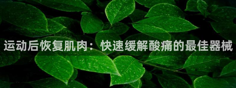 z6com尊龙凯时代理：运动后恢复肌肉：快速缓解酸痛