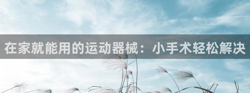 尊龙新版App下载：在家就能用的运动器械：小手术轻松