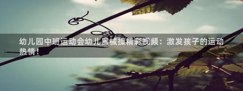 尊龙 下载：幼儿园中班运动会幼儿器械操精彩视频：激发