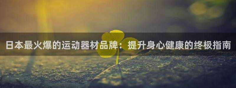 尊龙网页：日本最火爆的运动器材品牌：提升身心健康的终