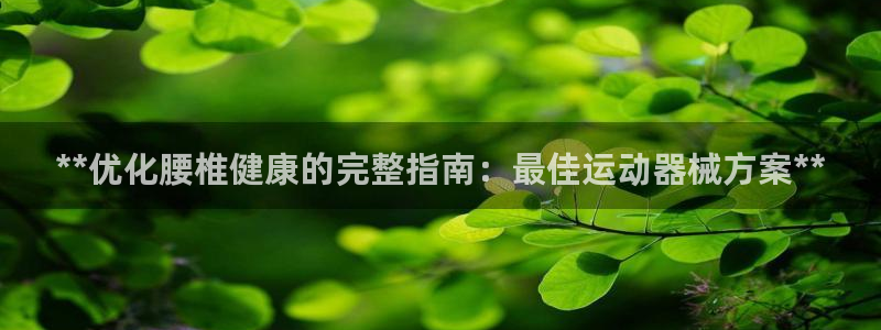 d88尊龙官方网：**优化腰椎健康的完整指南：最佳运