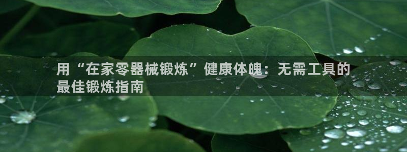 尊龙登录地址：用“在家零器械锻炼”健康体魄：无需工具