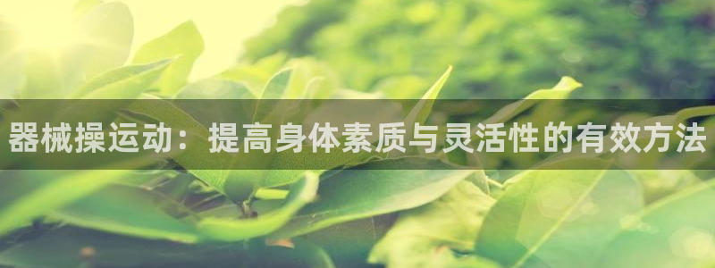 尊龙凯时的企业文化：器械操运动：提高身体素质与灵活性